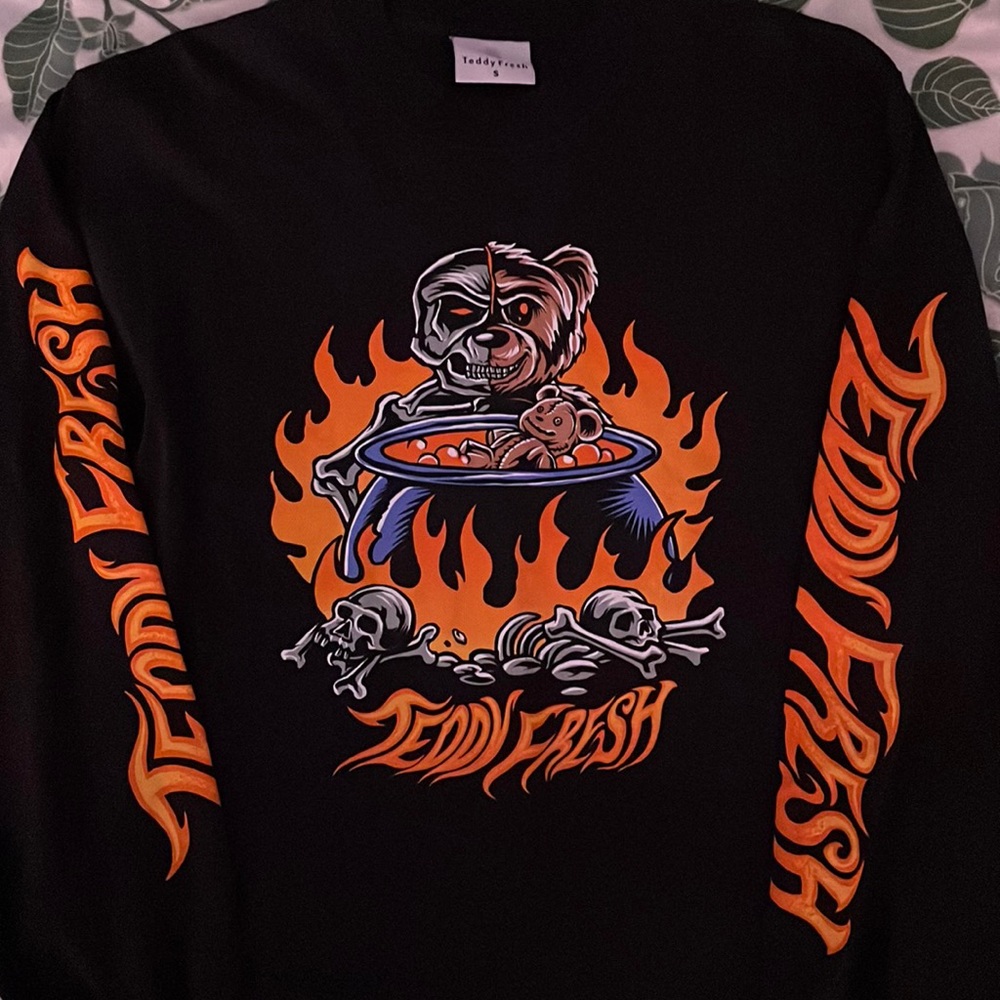 Badass Teddy Fresh SkeleTed Long Sleeve Tee
